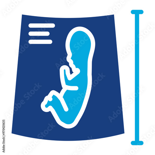Obstetric Ultrasound icon vector image. Can be used for Psychiatric Hospitals.