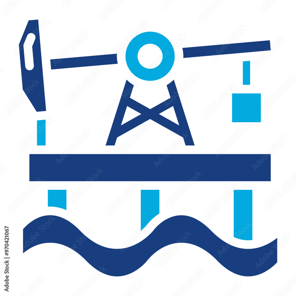 Obraz premium Oil Rig icon vector image. Can be used for Oil And Gas.