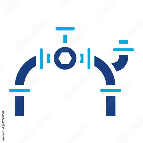 Oil Pipeline icon vector image. Can be used for Oil And Gas.