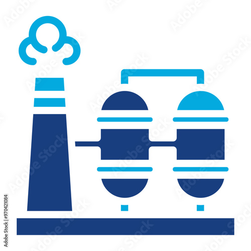 Refinery icon vector image. Can be used for Oil And Gas.