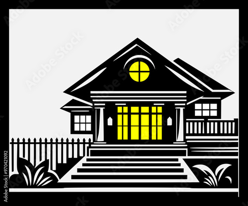 SIMPLE AND MINIMALIST RESIDENTIAL HOUSE LOGO DESIGN