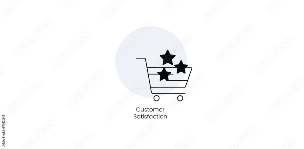 Customer Satisfaction with Positive Feedback and Growth - Vector Icon Customer Satisfaction with Positive Feedback and Growth - Vector Icon
