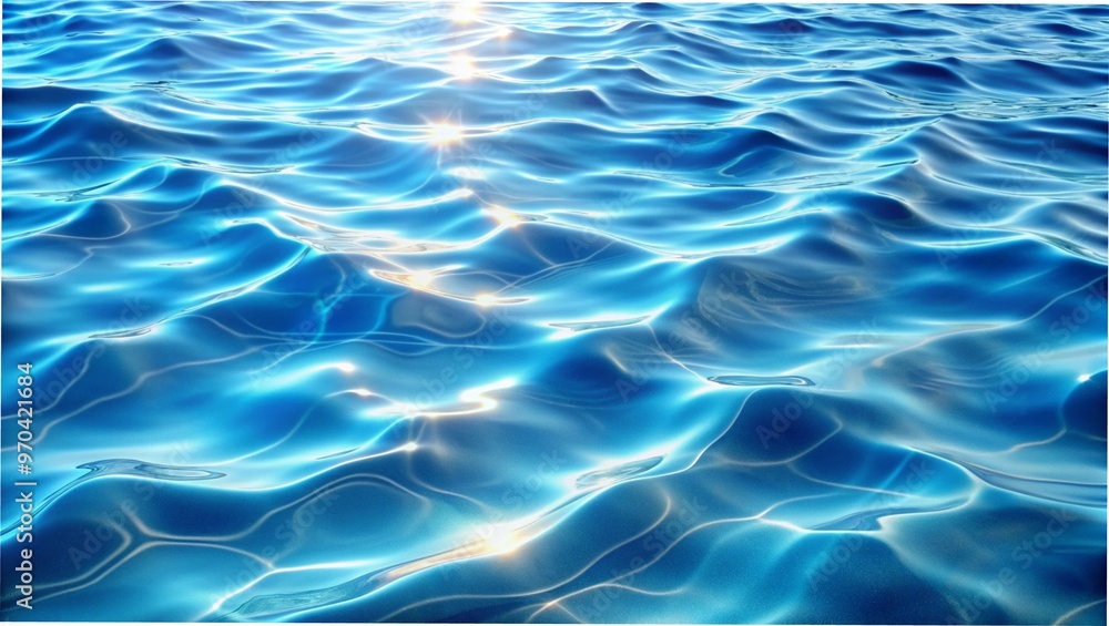 Abstract blue water surface.Marine,oceanic background with shimmering light reflecting off the surface of the water for a soothing and relaxing atmosphere. Abstract blue water surface.Marine,oceanic background with shimmering light reflecting off the surface of the water for a soothing and relaxing atmosphere.