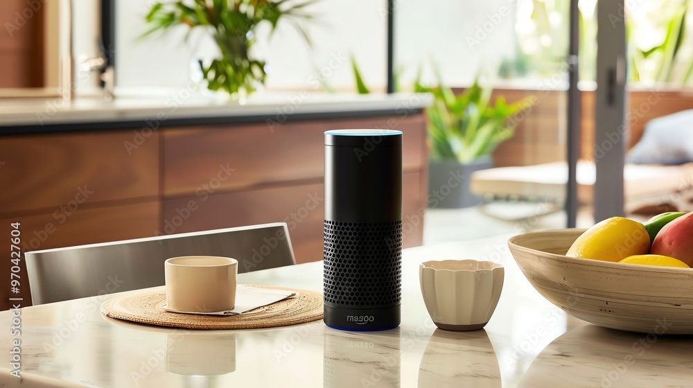 Smart home with integrated voice assistant, touch controls, and seamless design Smart home with integrated voice assistant, touch controls, and seamless design
