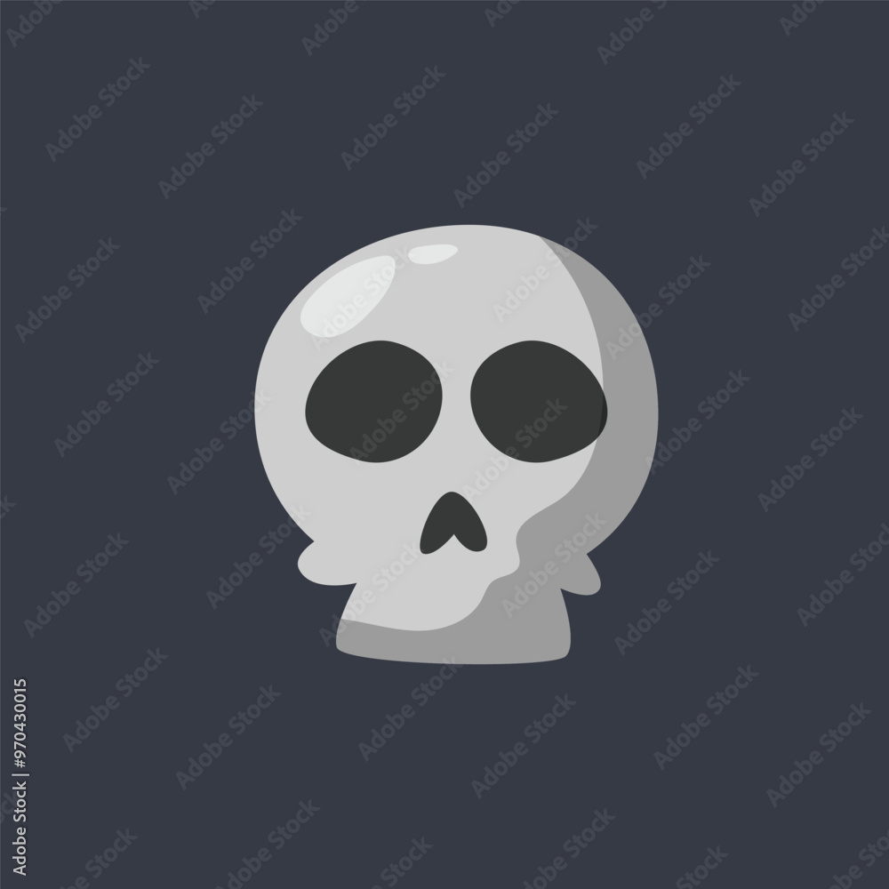 skull head in flat vector design. skull head in flat vector design.