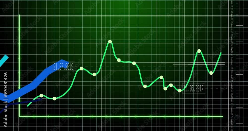 Animation of data processing and diagrams over black background Animation of data processing and diagrams over black background