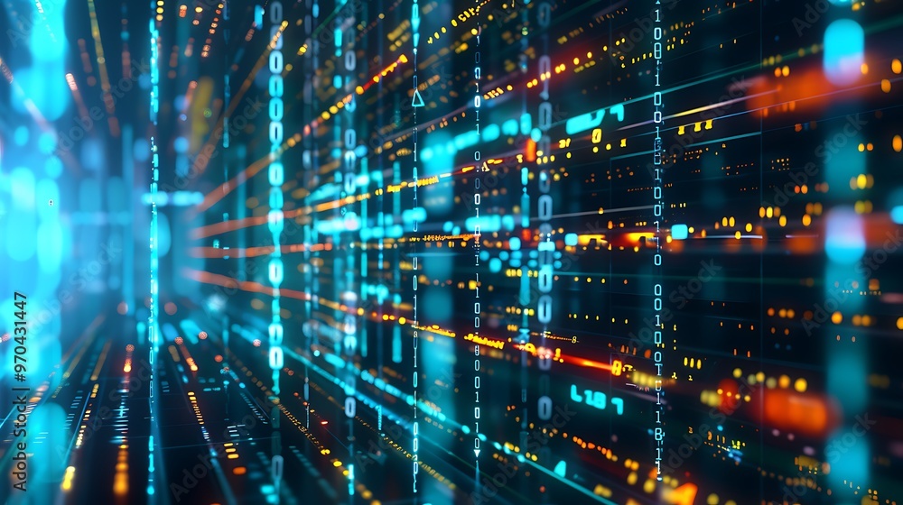 Fototapeta premium Data Background, Data, Technology, High Data Transfer Speed, Speed Transfer Concept, Business Data