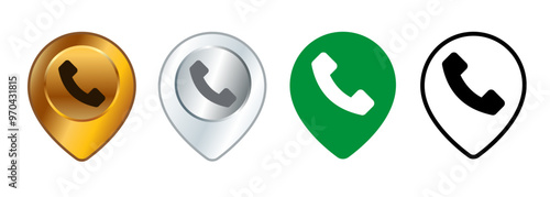 Call center place map pinpoint destination route guide hotline service place contact help area design set collection