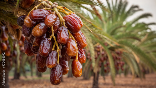  Fresh Dates hanging on the Date tree
