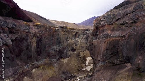 bird's eye view of the canyon, Opasny Canyon, Kamchatka