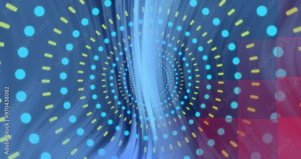 Animation of colourful shapes moving on black background Animation of colourful shapes moving on black background