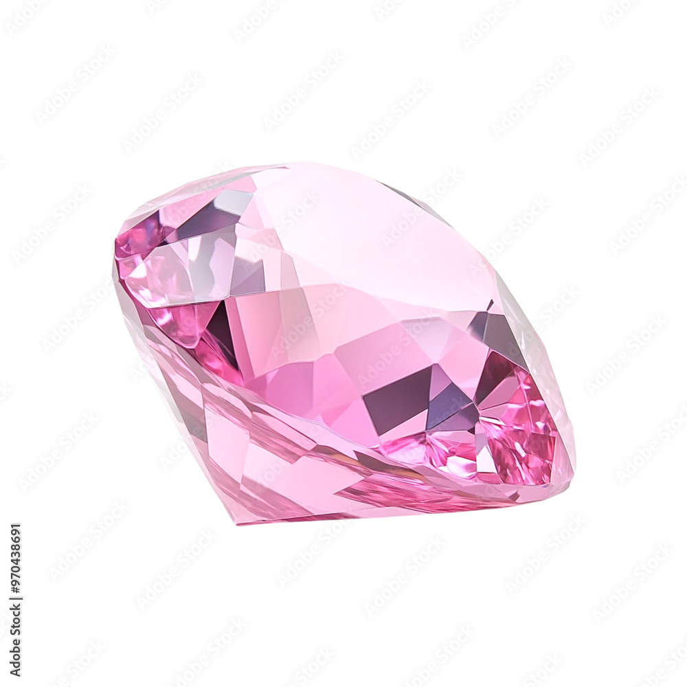 Pink gemstone isolated on transparent background Pink gemstone isolated on transparent background