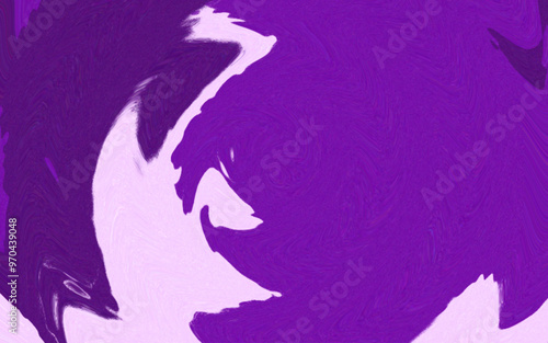 An abstract painting with swirling patterns in shades of purple and white, creating a dynamic and captivating visual experience.