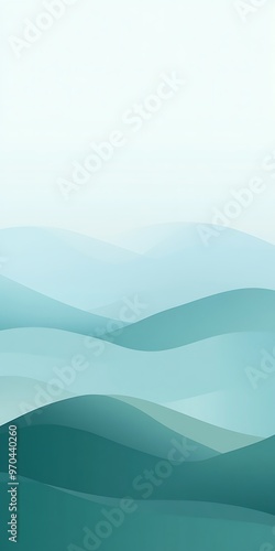 Beautiful background with a gradient, light sky-blue and cyan, soft edges, blurred shapes, curved lines, light green, smooth curves, minimalist, clear background.