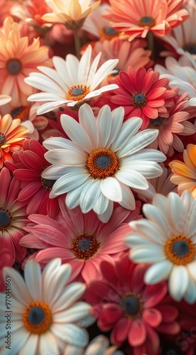 Wallpaper Mural Close-Up of Multi-Colored Flowers Torontodigital.ca