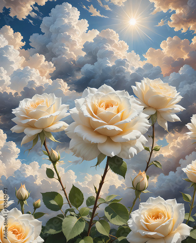 Yellow and White Roses