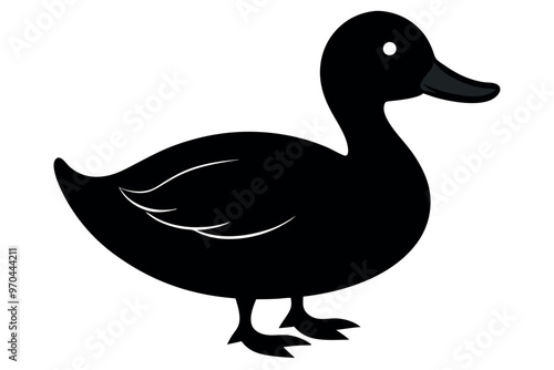 


      Beautiful duck silhouette vector illustration.
