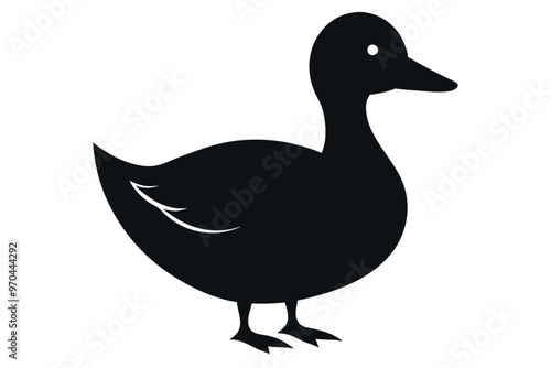 


      Beautiful duck silhouette vector illustration.
