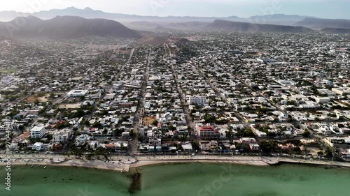 Drone shot of la paz pier in baja California sur mexico photo