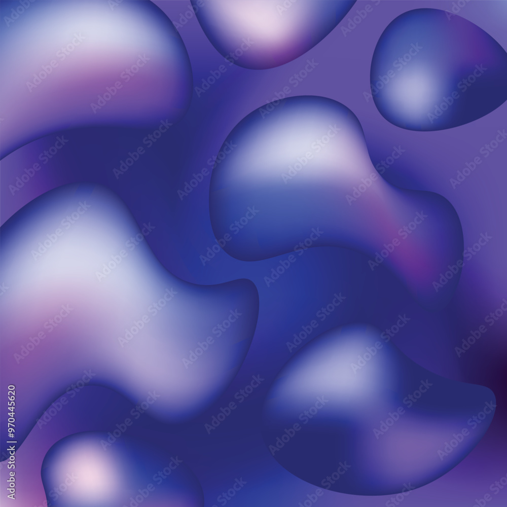 Blue Gradient fluid shapes background. Blue Gradient fluid shapes background.