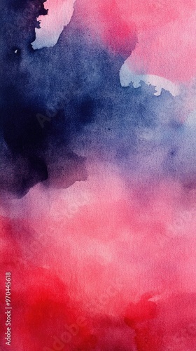 A vibrant watercolor texture blending shades of red, blue, and pink, perfect for artistic backgrounds or design projects.