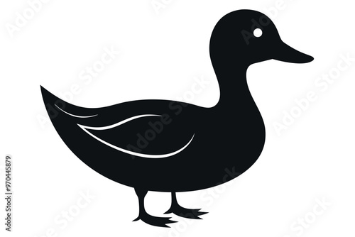 


      Beautiful duck silhouette vector illustration.
