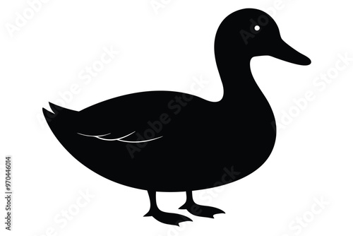 


      Beautiful duck silhouette vector illustration.
