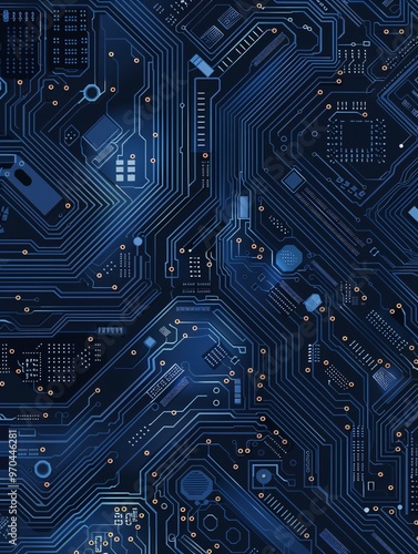 Electronic circuitry with advanced processing capabilities on a computer motherboard.