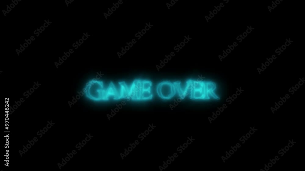 game over text animated with fog and smoke with black color background game over text animated with fog and smoke with black color background