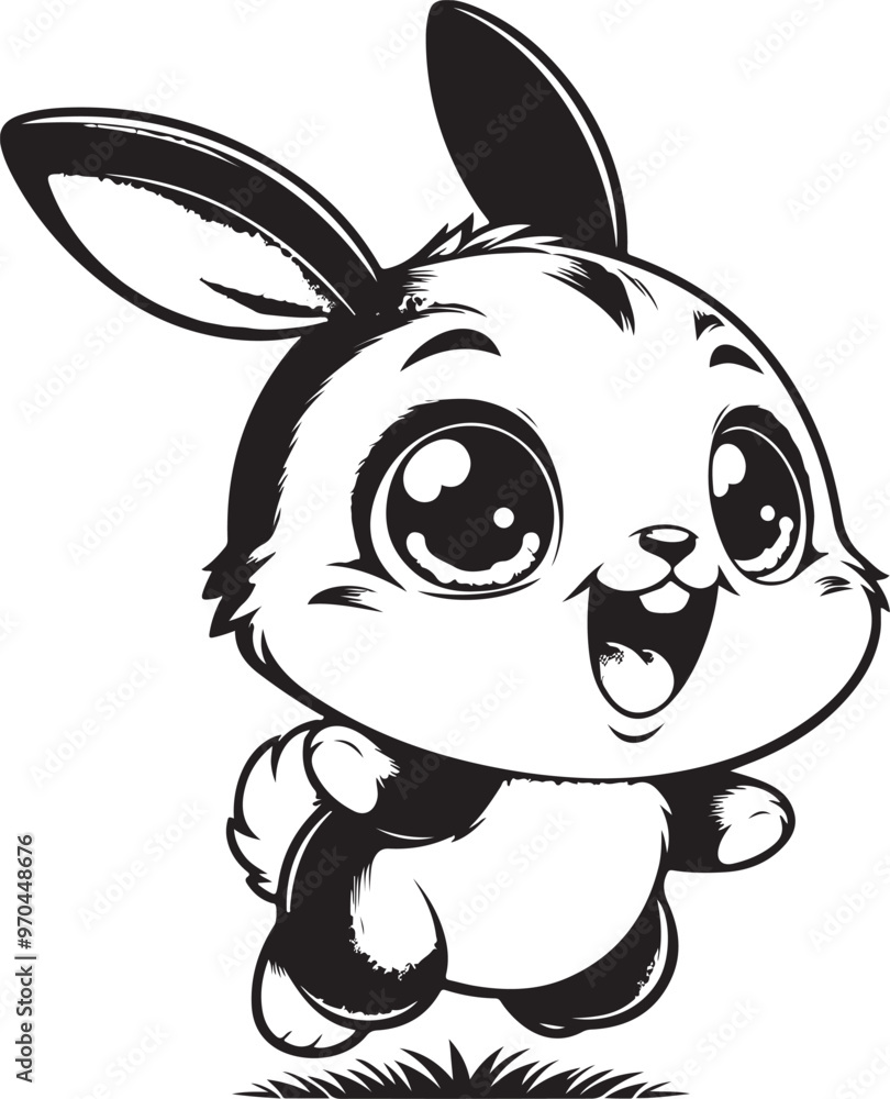 Obraz premium cute rabbit clipart vector design,awesome cute rabbit svg,high resolution printable cute rabbit artwork