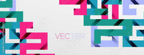 Color bend lines with shadow texture effect. Vector Illustration For Wallpaper, Banner, Background, Card, Book Illustration, landing page