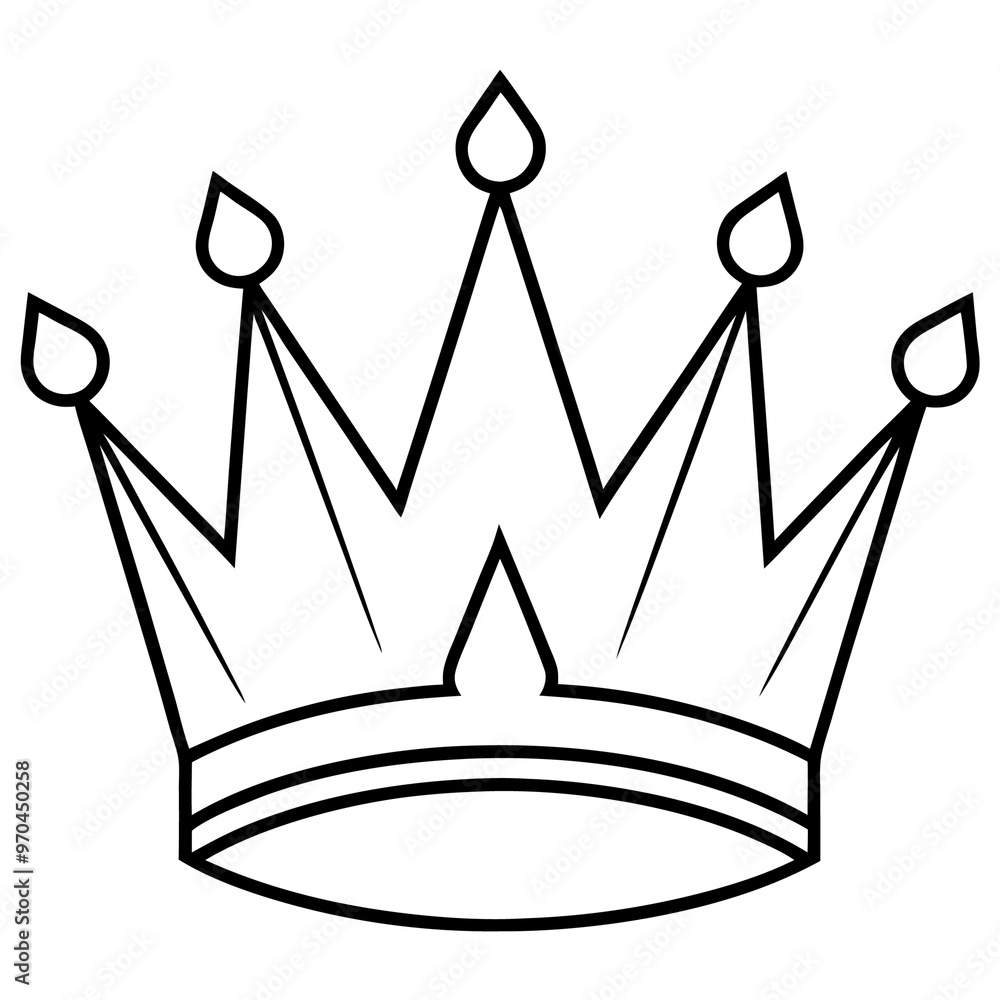 crowns collection outline coloring book page line art drawing crowns collection outline coloring book page line art drawing