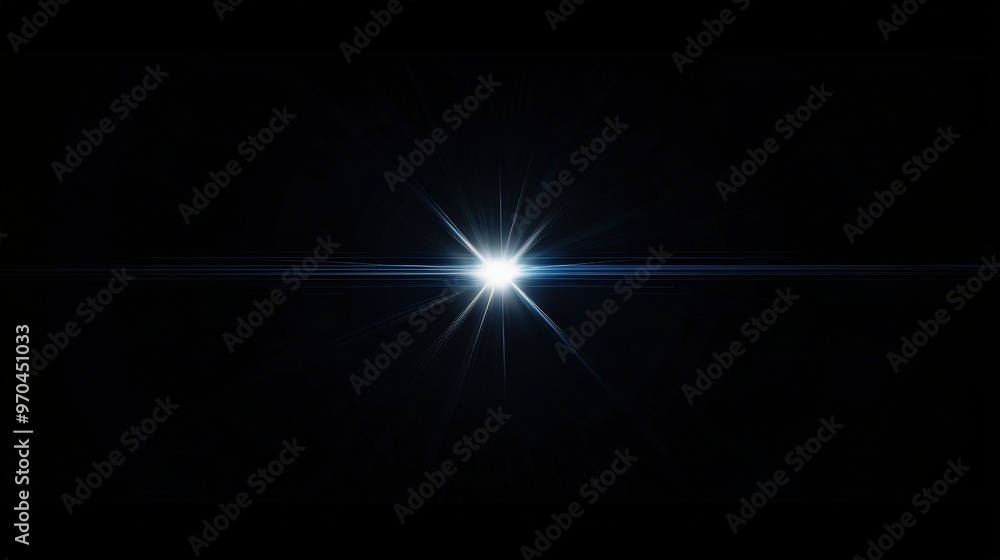 Bright light flare on black Bright light flare on black