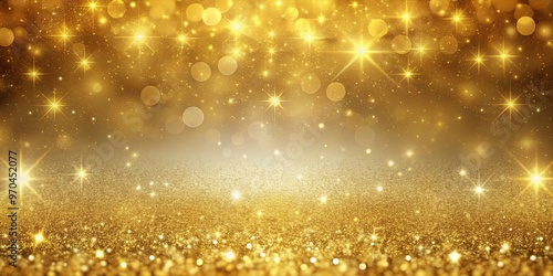 Opulent golden background with gradient textures and sparkles