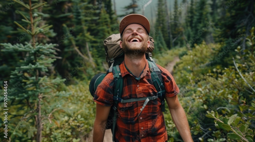 Hikers enjoy while climbing admiring the fresh air of nature AI generated images Hikers enjoy while climbing admiring the fresh air of nature AI generated images