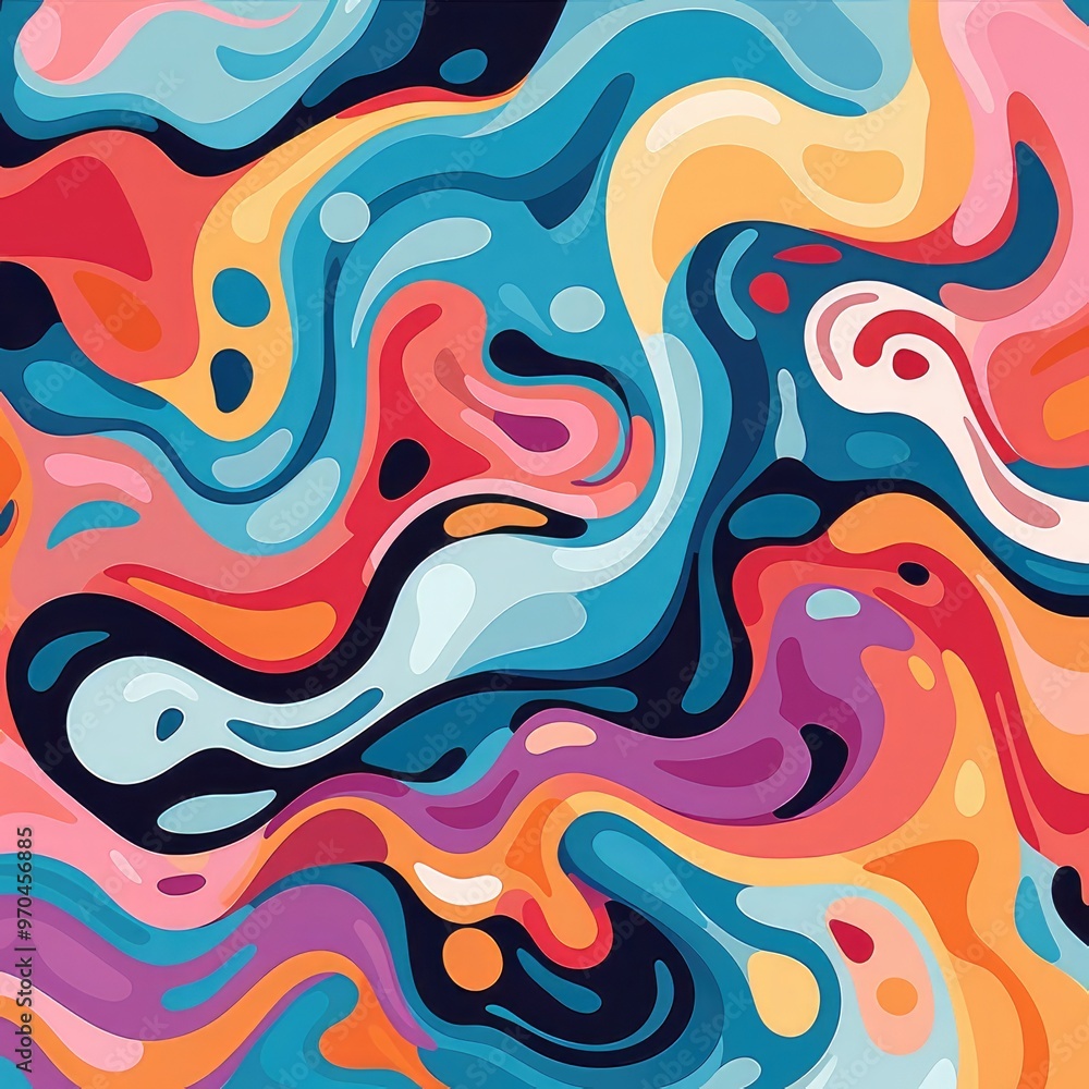 A vibrant abstract design featuring flowing shapes and colors, creating a dynamic and energetic visual experience. A vibrant abstract design featuring flowing shapes and colors, creating a dynamic and energetic visual experience.