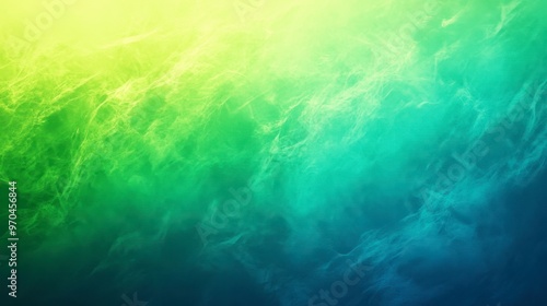 A gradient background that transitions from cool blue to vibrant green, giving a sense of freshness and renewal.