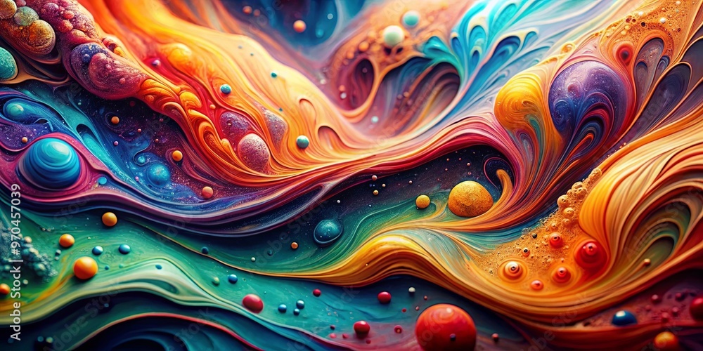 Colorful fluid art creation with vibrant patterns and textures Colorful fluid art creation with vibrant patterns and textures