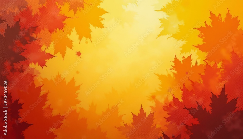 Abstract Autumn Leaves in Red, Orange, and Yellow with Gradient Background Abstract Autumn Leaves in Red, Orange, and Yellow with Gradient Background