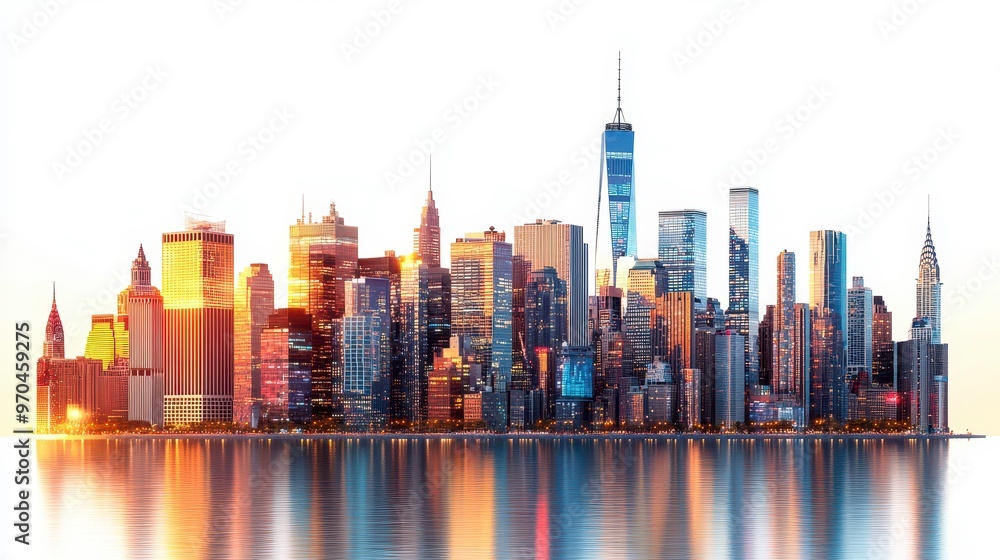 Fototapeta premium Times Square (USA) clipart, element, 3D illustration, realistic, isolated on white background