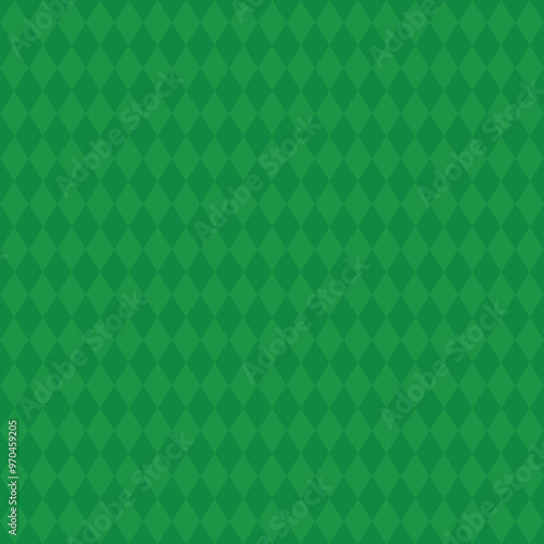 Green checker pattern background. Vector Illustration