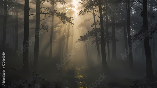 Dense Fog with Light Rays