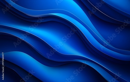 Abstract Blue Waves Background