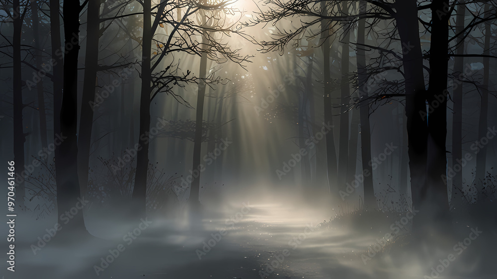Dense Fog with Light Rays Dense Fog with Light Rays