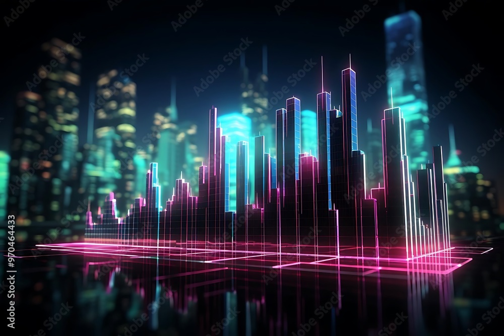 city scape futuristic finance investment concept city scape futuristic finance investment concept
