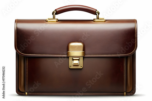 brown leather briefcase