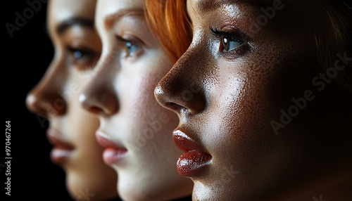 Diverse women s faces captivating portraits showcasing ethnic diversity and beauty