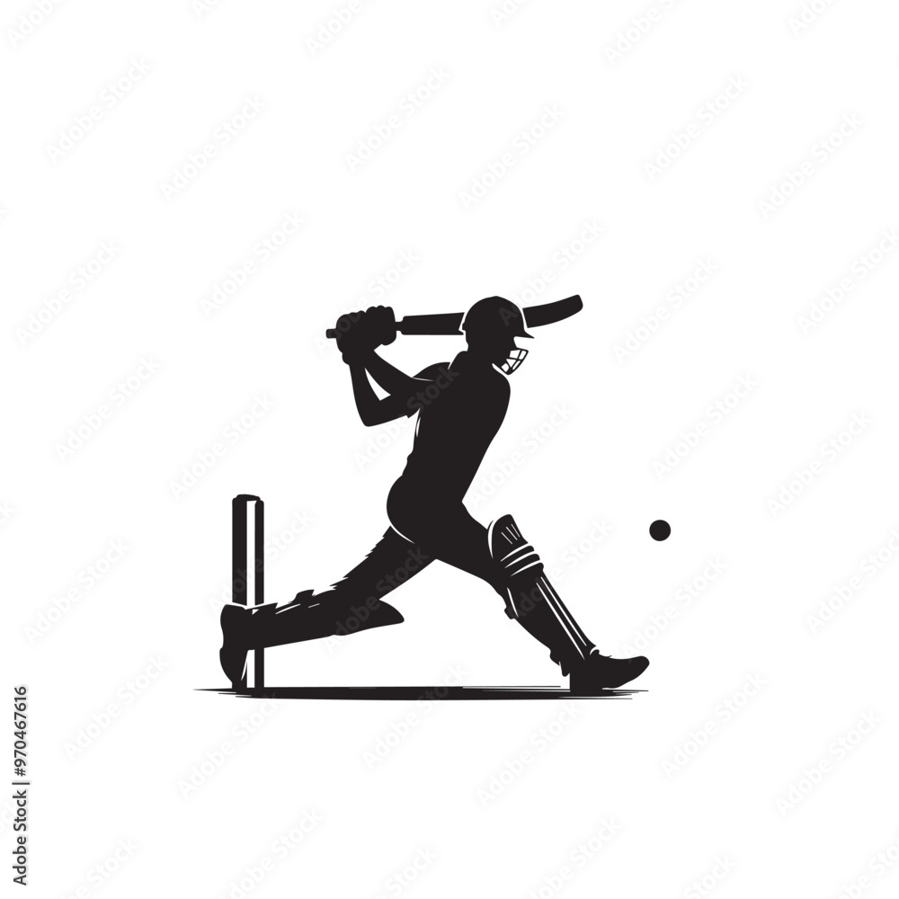 Cricket player vector design. Cricket player logo, icon. Cricket player illustration. Cricket player vector design. Cricket player logo, icon. Cricket player illustration.