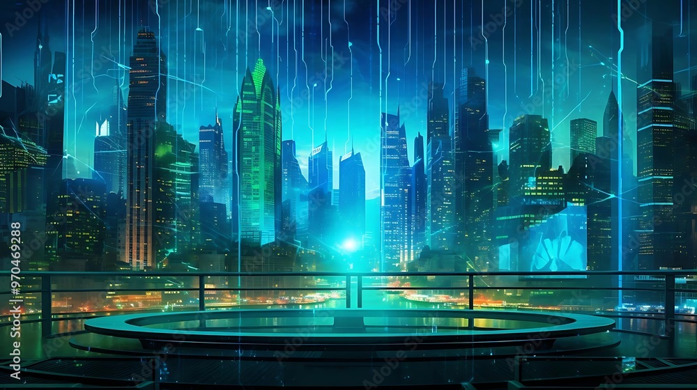 city scape futuristic finance investment concept city scape futuristic finance investment concept