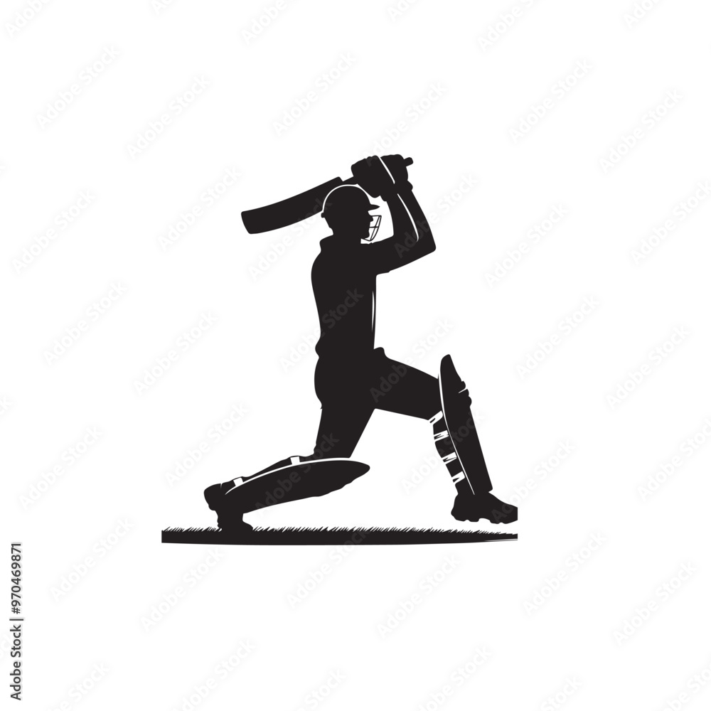 Cricket player vector design. Cricket player logo, icon. Cricket player illustration. Cricket player vector design. Cricket player logo, icon. Cricket player illustration.